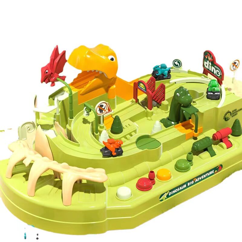 DINOSAUR CAR ADVENTURE TRACK KIDS EDUCATIONAL TOYS BOY 3 CAR PARKING BABY 6 GIFTS