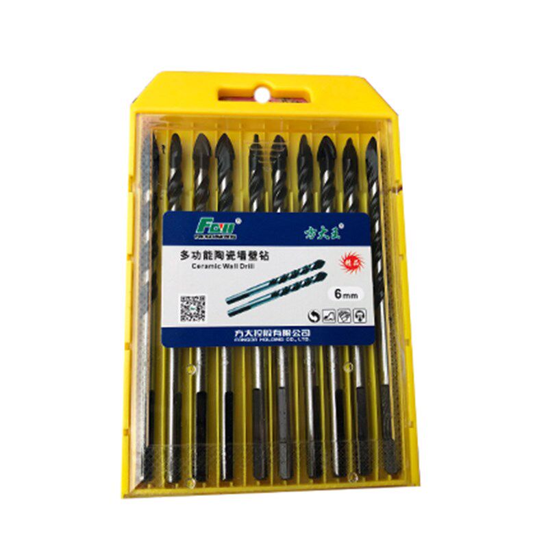 瓷砖钻头打孔6mm超硬合金x混凝土水泥墙陶瓷开孔手电钻三角钻头