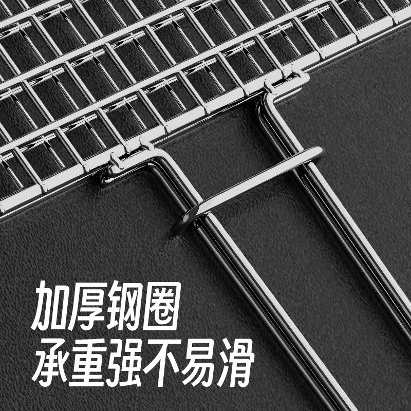 烤鱼夹子不锈钢烧烤网大号架子商用烤鱼网夹蔬菜夹板烧Y烤篦子用