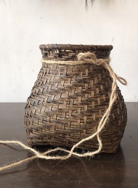 民俗怀旧老物件蓑衣斗笠鱼u篓水壶农家院装饰摆件旧社会老货收藏