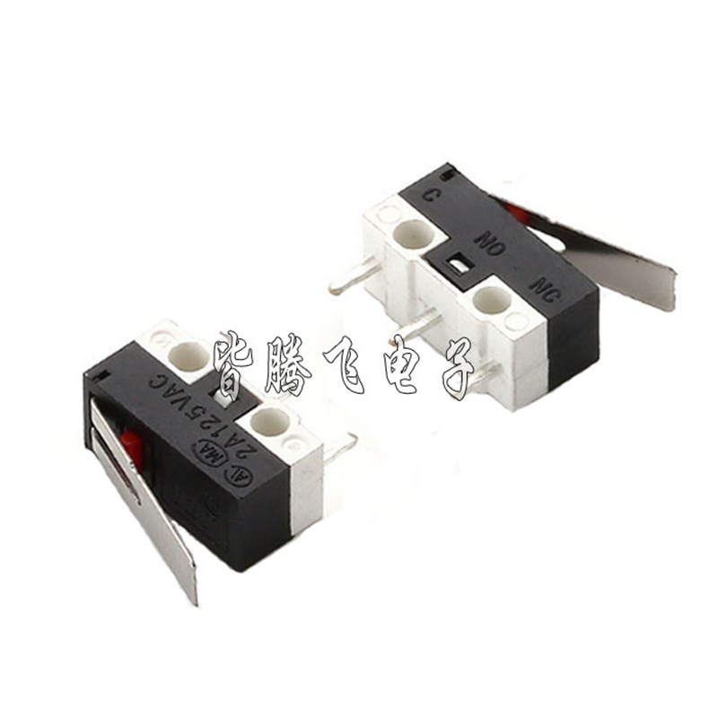 鼠标开关 三脚轻触2A1s25V AC 长方形开关 小型微动开关 带柄图片