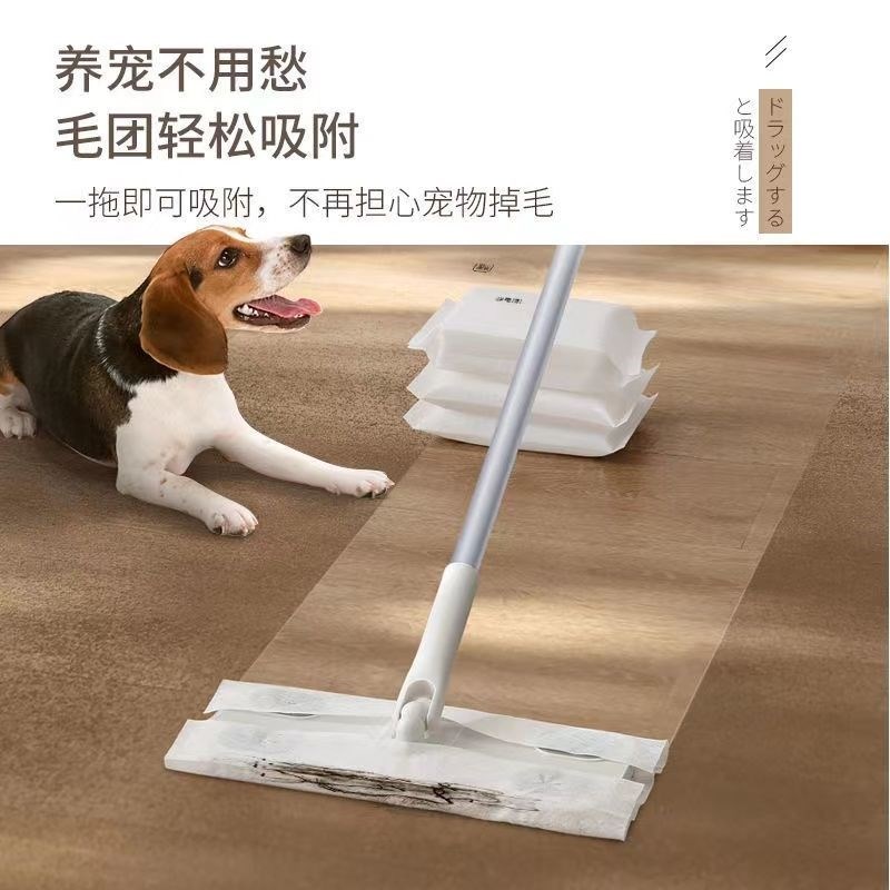 地上专门扫吸头发的扫把清理神器静电G除尘纸一次性懒人拖把免洗图片