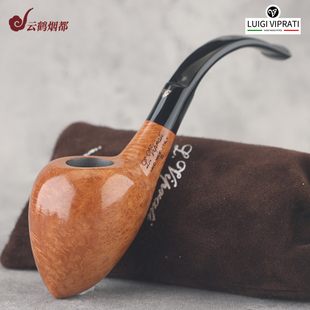 云鹤意大利Viprati维布拉蒂手工石楠木烟斗一叶草级别1Q193-46