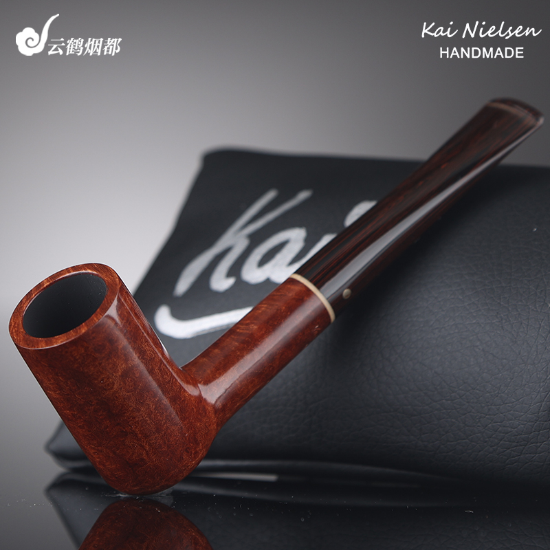 云鹤丹麦Kai Nielsen凯&middot;尼尔森手工石楠木烟斗光面烟囱A级2