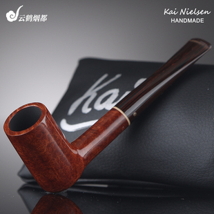 云鹤丹麦Kai Nielsen凯·尼尔森手工石楠木烟斗光面烟囱A级2
