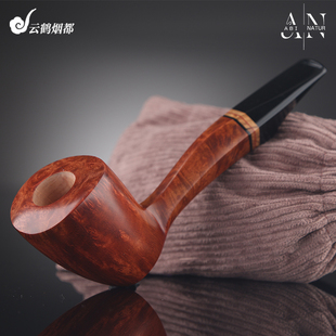 云鹤黑山共和国Abi Natur阿比·纳托手工石楠木烟斗光面都柏林