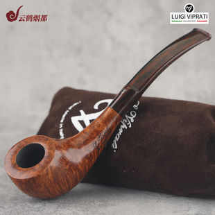 云鹤意大利Viprati维布拉蒂手工石楠木烟斗一叶草级别1Q193-45