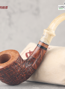 云鹤意大利Viprati维布拉蒂手工石楠木烟斗喷砂EXTRA44-21