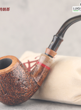 云鹤意大利Viprati维布拉蒂手工石楠木烟斗喷砂EXTRA44-28