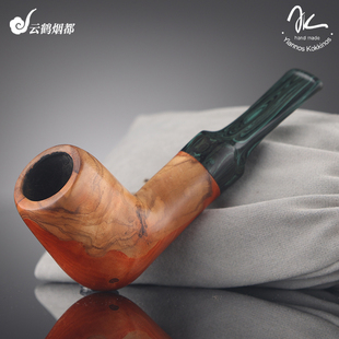 塞浦路斯Yiannos 手工石楠木烟斗光面直斗26002 亚诺叙