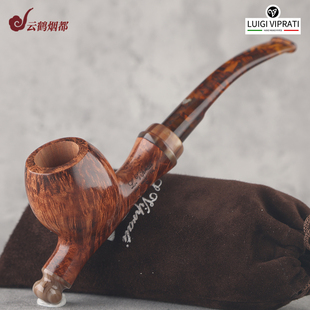 云鹤意大利Viprati维布拉蒂手工石楠木烟斗一叶草级别1Q193-13
