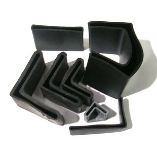 橡胶脚套槽钢脚垫扁钢支架保护套桌橱柜脚角铁床角钢l形货架一字