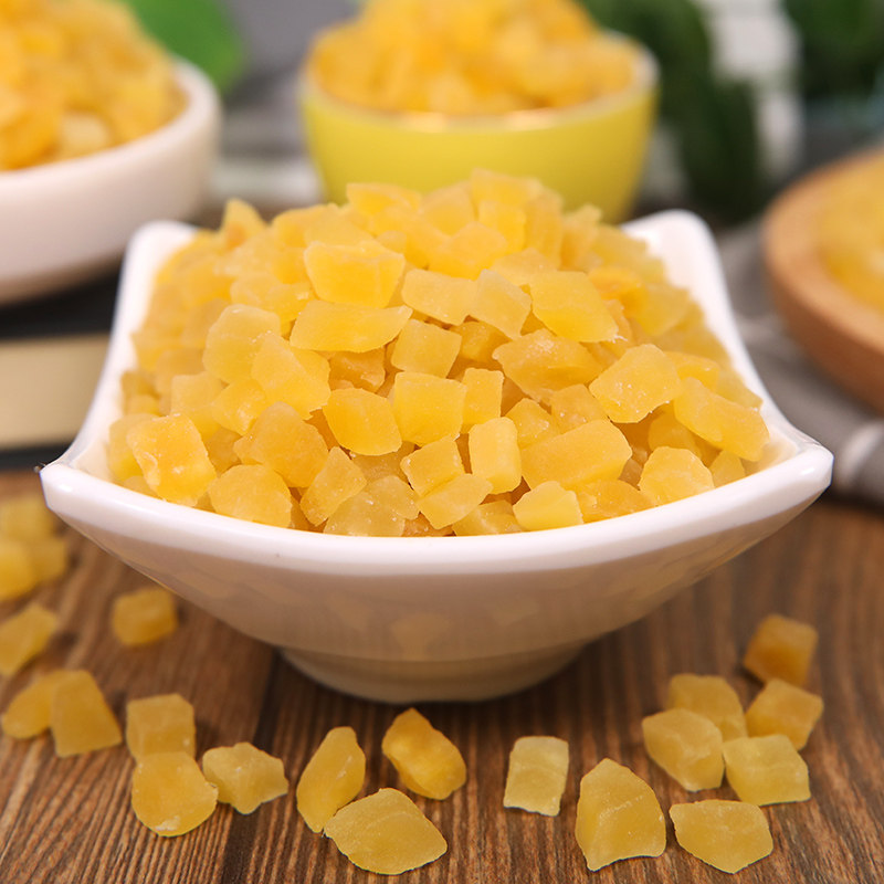 汀然新鲜芒果丁500g袋装芒果干果干颗粒蜜饯麦片酸奶装饰烘培原料