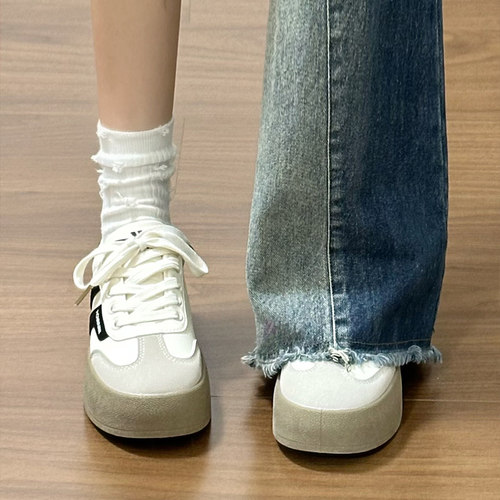 回力旗舰店厚底增高百搭德训鞋女