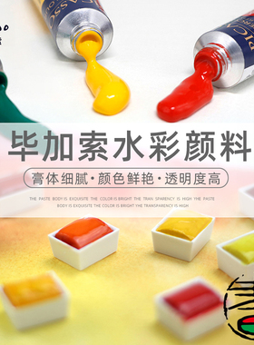 毕加索/PICΛSSO艺术家水彩颜料大师级管装专业固体色块24色水粉不透明水彩艺术家创作专用颜料美术生颜料