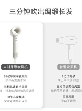 olayks立时吹风机新款小型电吹风筒个人护理家电便携等离子大风力