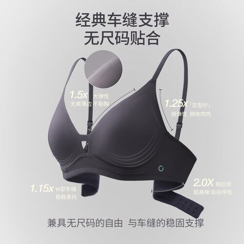 MONI/莫妮小胸舒适透气速干包副乳法式无钢圈无痕聚拢bra美背文胸