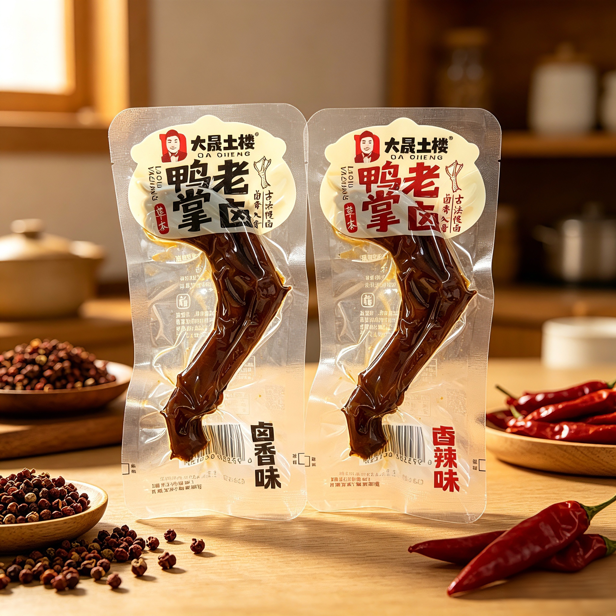 大晟土楼老卤香辣即食鸭掌鸭爪