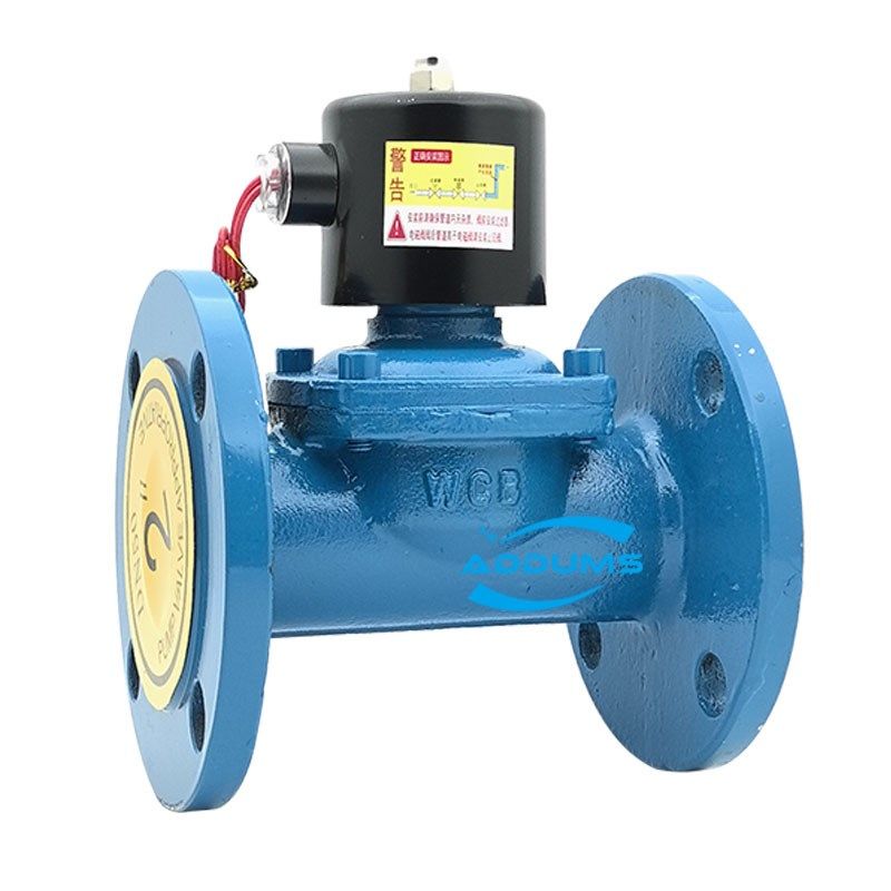 ZCS铸钢水用电磁阀24v220v常闭法兰电磁开关阀DN50 65 80 100 150