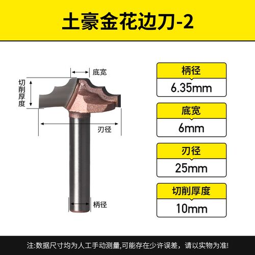 威特土豪金衣门橱柜门板修边机刀头雕刻机刀具开槽花边刀木工铣刀
