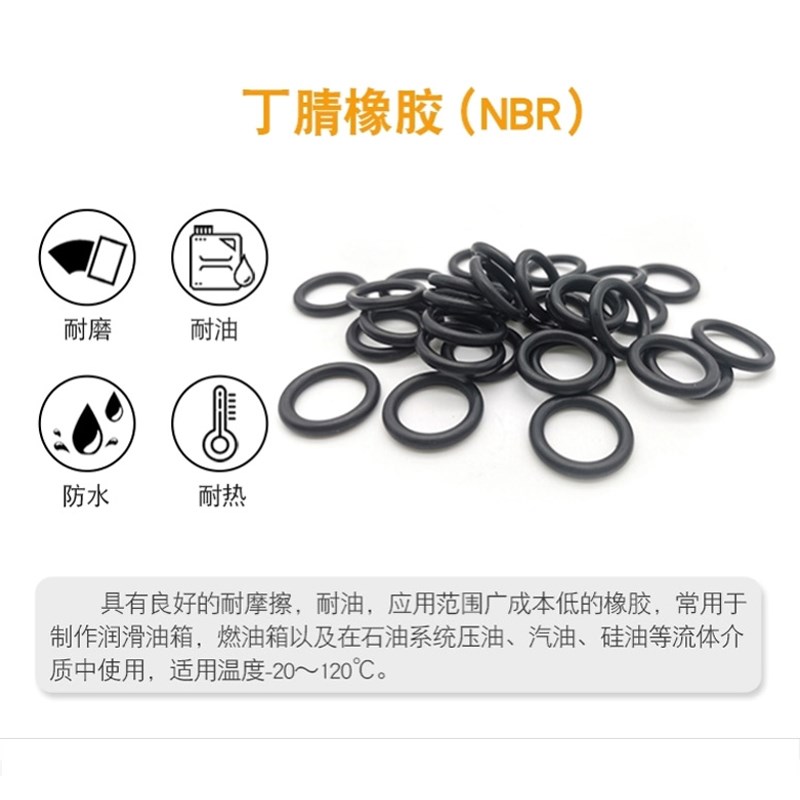 氟胶/丁晴橡胶O型圈密封圈线径1*3*3.5*4*4.5*5*5.5*6*6.5*7*7.5