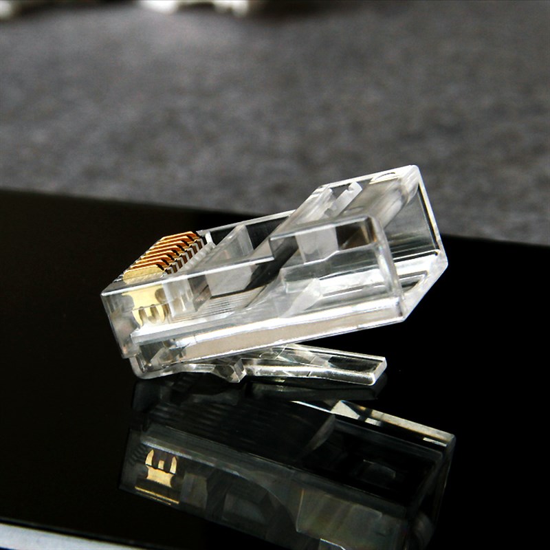 (袋装)原装CZT意华水晶头 网线接头 RJ45网络 Cat5e 100个