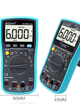 ZOYI众仪四位半高度万用精表ZT219/VC17B+/VC15B+数字万用表