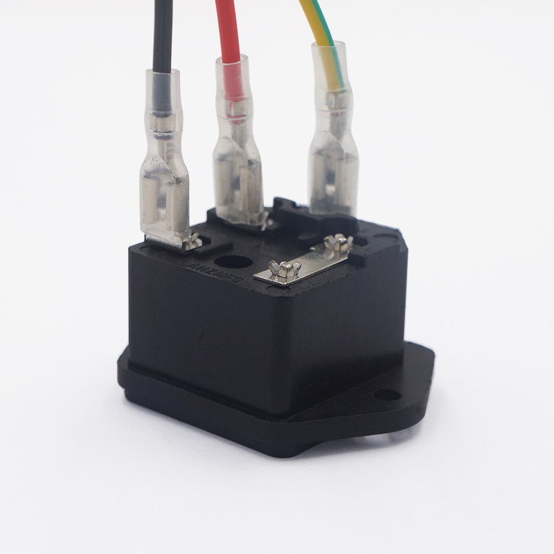 AC电源插座LZ-14-F1品字y二合一电源插座设备机箱机柜座CCC KC