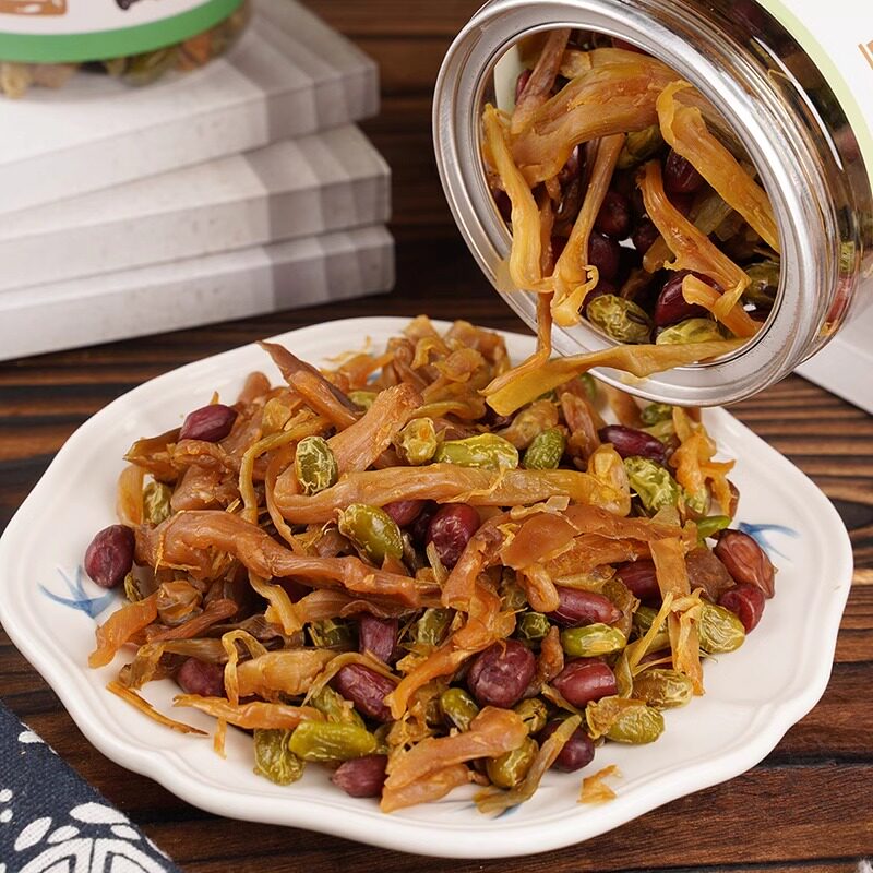 笋干 干花生多味笋丝青豆农家自制新鲜小零食德清莫干山特产图片