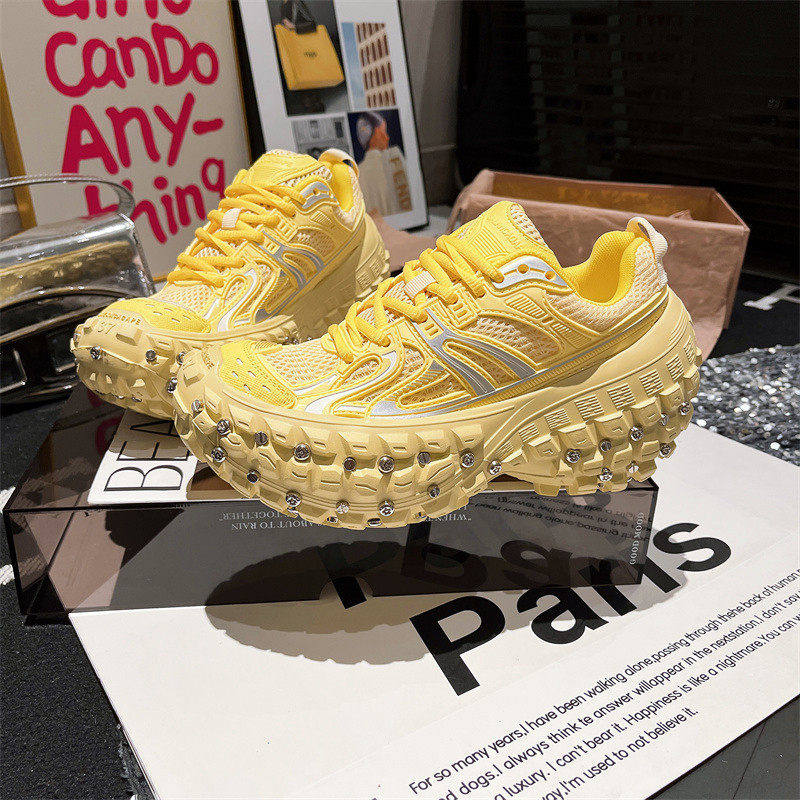 欧货老爹鞋女ins超火厚底松糕增高榴莲底铆钉重工透气帅气运动鞋,女鞋,老爹鞋,淘宝优惠券,粉丝福利购,淘宝优惠卷