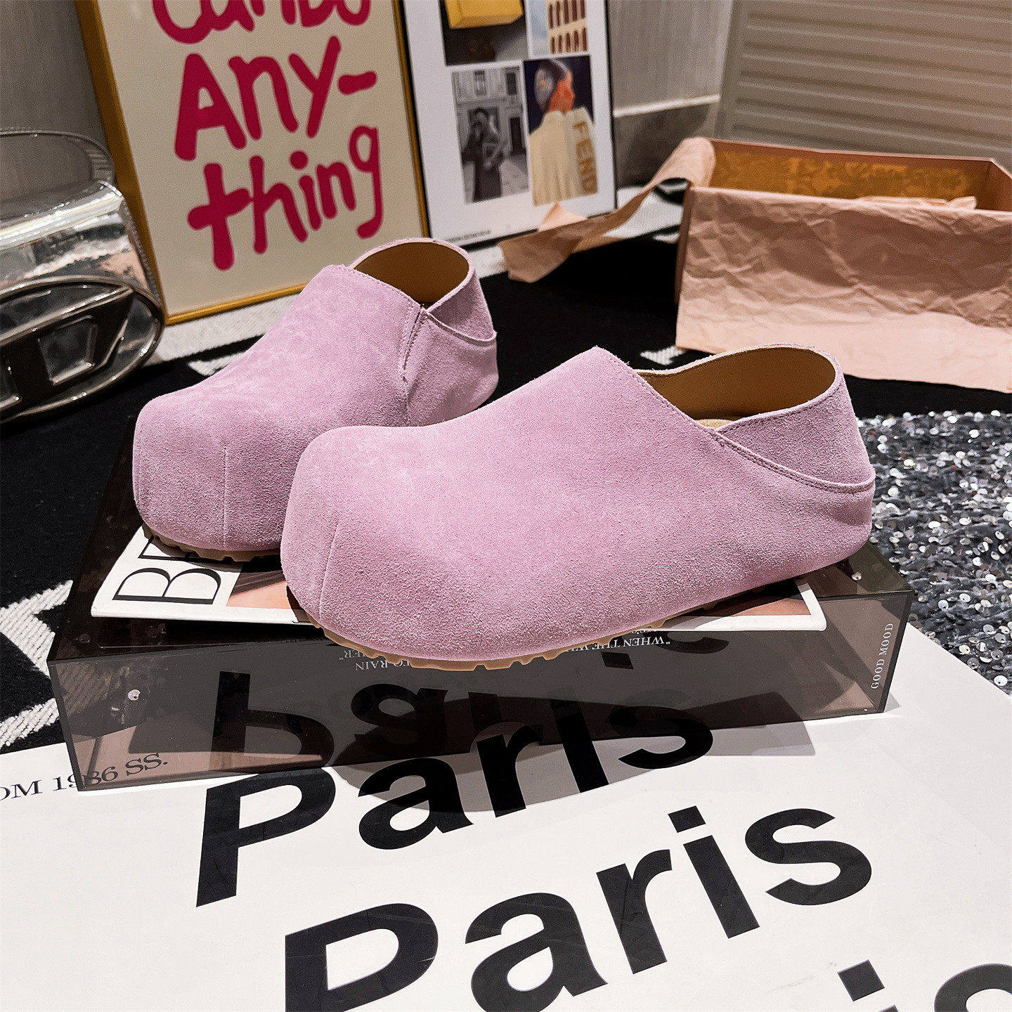 真皮版~韩版糖果色磨砂皮大头勃肯鞋卡皮巴拉面包鞋内增高单鞋女,女鞋,勃肯鞋/软木鞋,淘宝优惠券,粉丝福利购,淘宝优惠卷