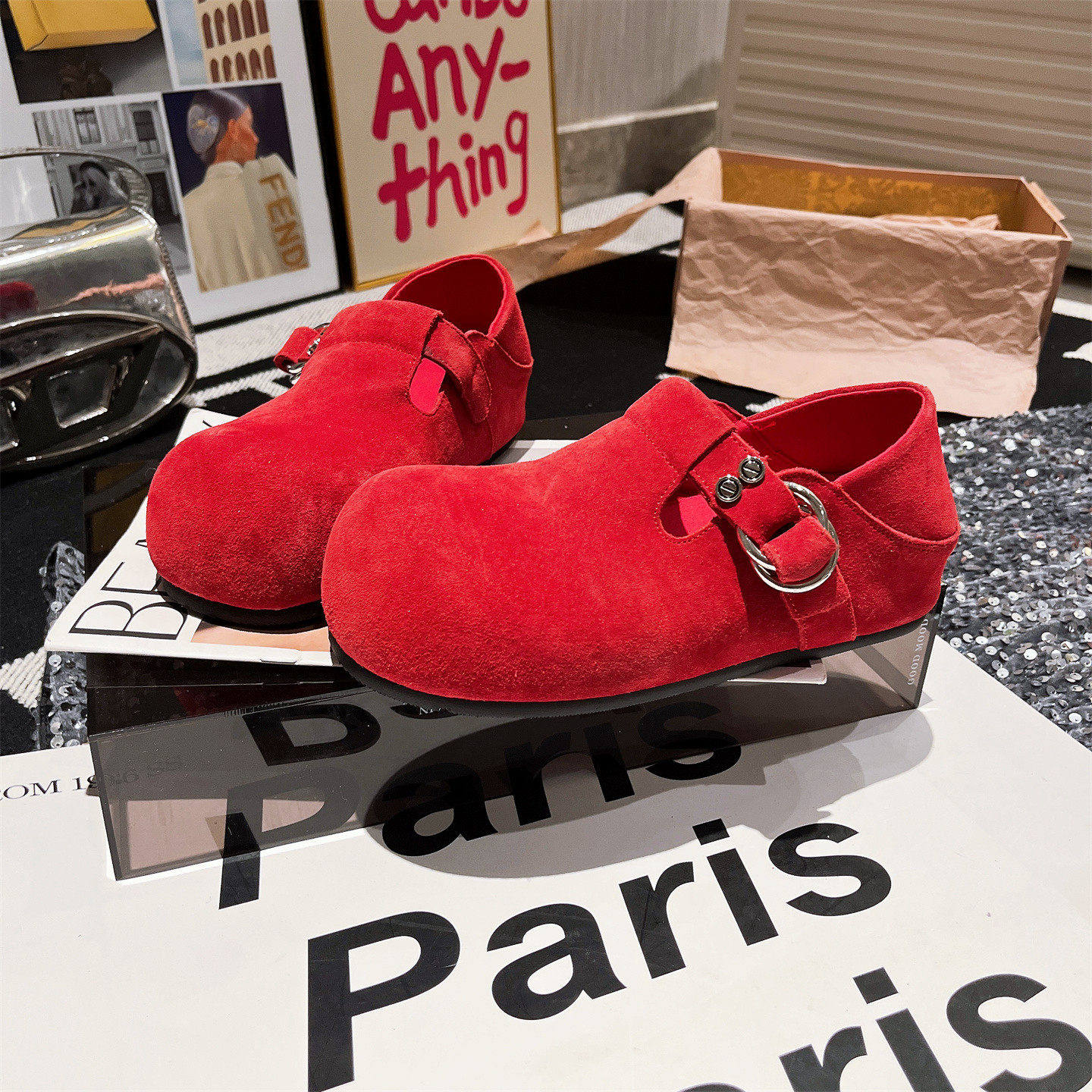 真皮版~卡皮巴拉大头勃肯鞋一字玛丽珍单鞋乐福鞋面包鞋平底女鞋,女鞋,勃肯鞋/软木鞋,淘宝优惠券,粉丝福利购,淘宝优惠卷