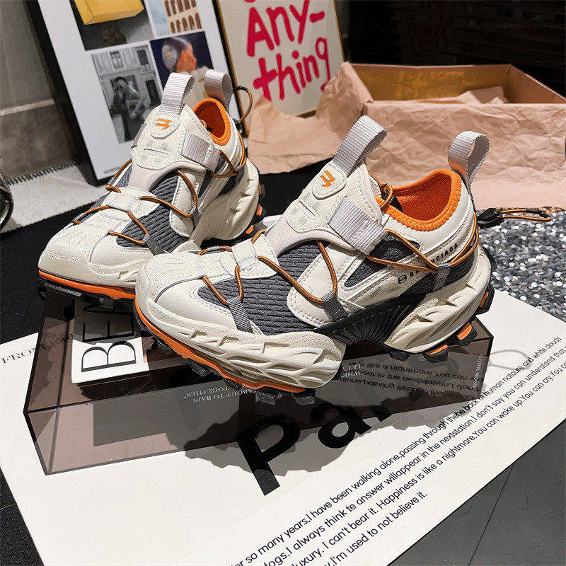 欧货巴家老爹鞋2025新款ins超火绑带炸街做旧情侣运动鞋大码男鞋,女鞋,老爹鞋,淘宝优惠券,粉丝福利购,淘宝优惠卷