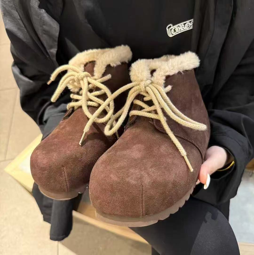 毛毛保暖棉鞋百搭休闲勃肯鞋
