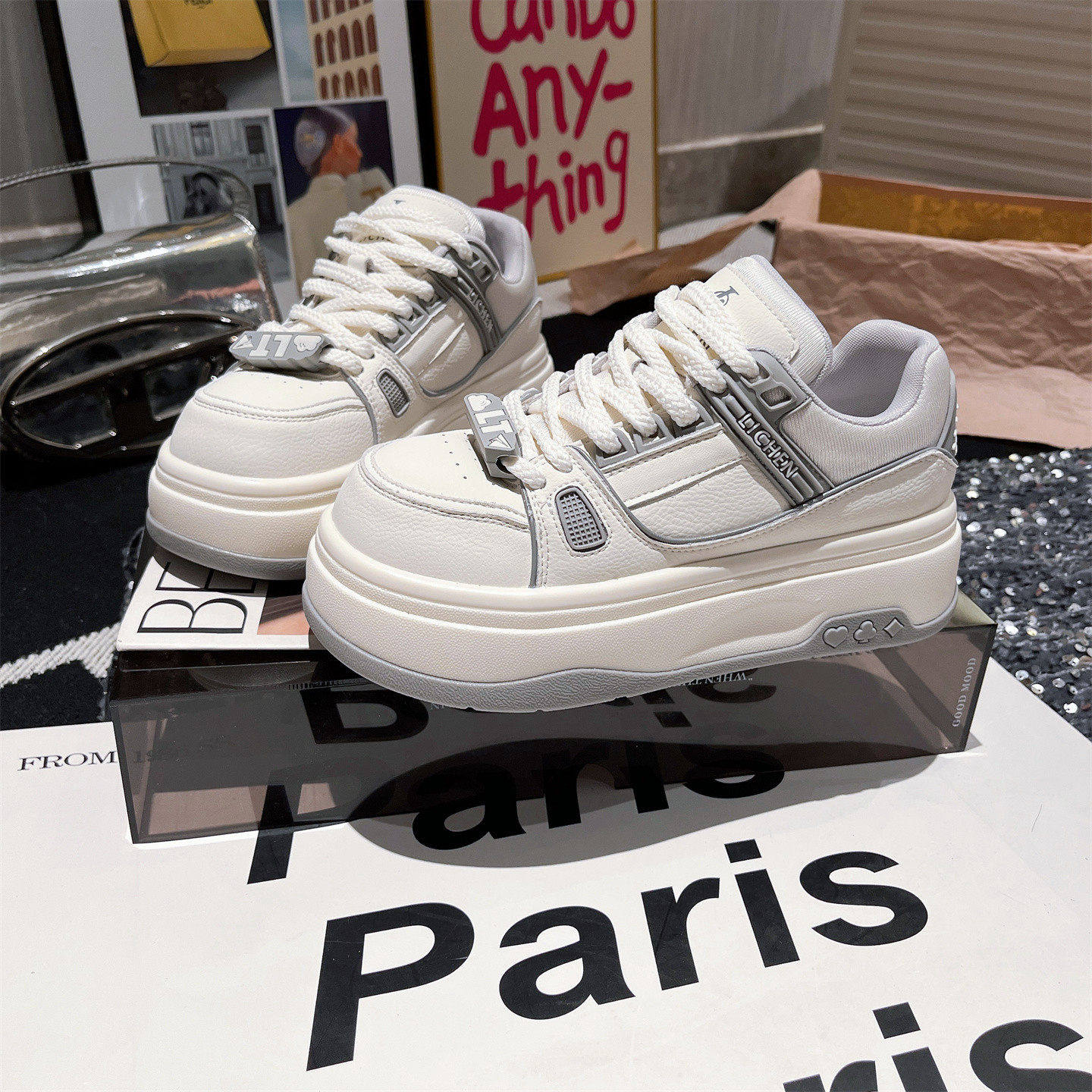 欧洲站卡皮巴拉小胖丁面包鞋真皮厚底松糕休闲鞋新年红小白鞋女鞋,女鞋,德训鞋,淘宝优惠券,粉丝福利购,淘宝优惠卷