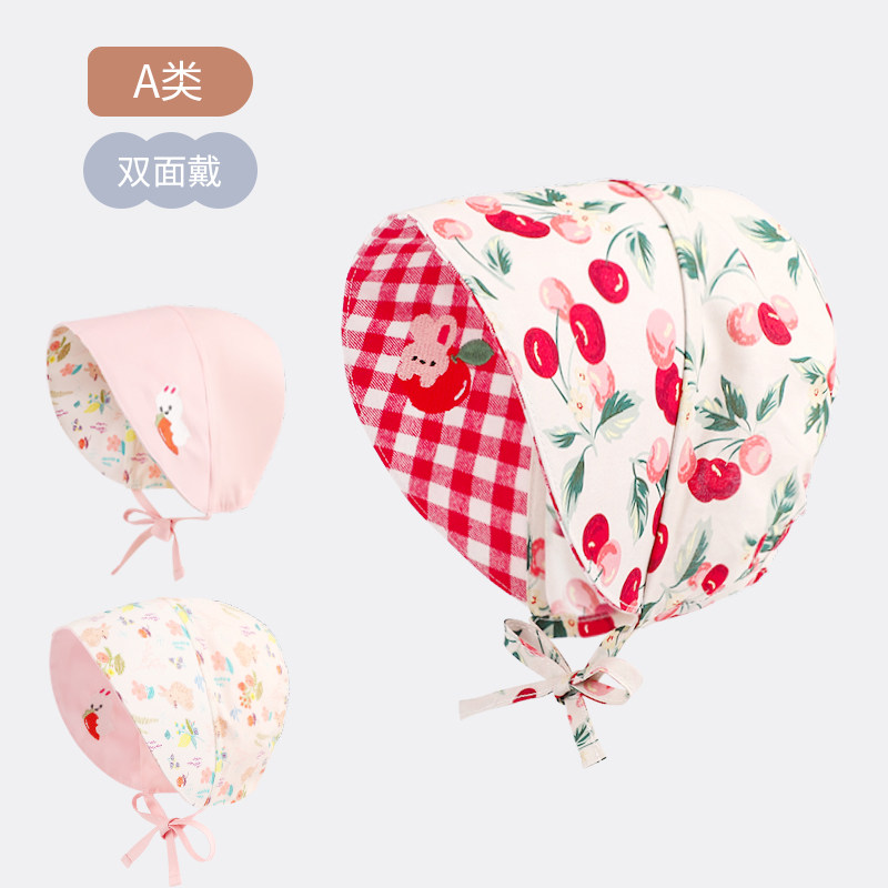 夏季双面戴婴儿帽子遮阳帽图片