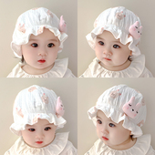 春秋季 婴儿帽子超萌可爱男女宝宝渔夫帽婴幼儿童纱布防晒帽遮阳帽