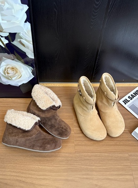 【陆厂长】羊毛皮带扣可翻折百搭保暖雪地靴AF906-18