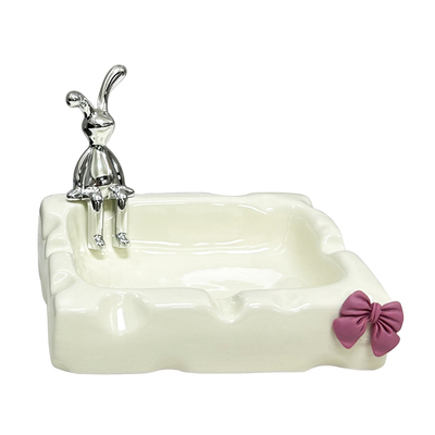 轻奢烟灰缸陶瓷家用客厅高级感创意摆件办公室烟缸高端大气上档次