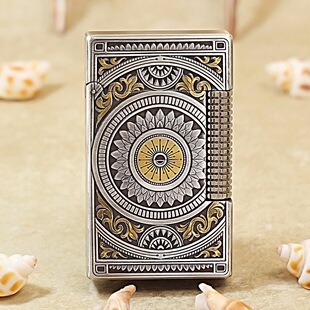 KW卡尔威登朗声打火机曼陀罗唐草送男友生日礼物男生高档礼盒装