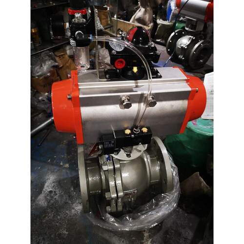重庆气动执行器工业气动球阀Q641F-16P 气动球阀执行器开关