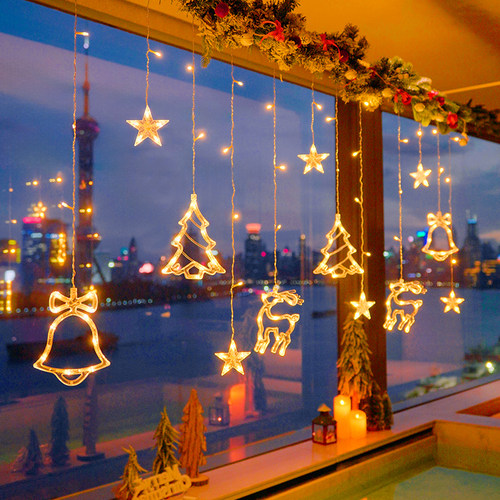 圣诞装饰灯星星彩灯房间春节布置