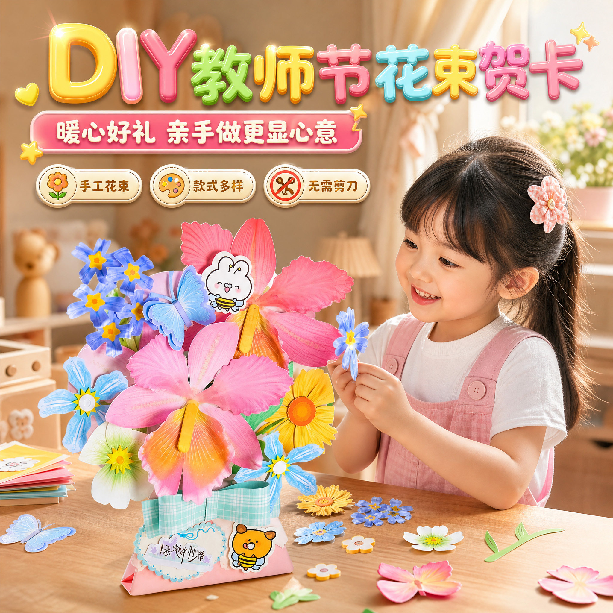 教师节手工diy立体花束2026新款图片