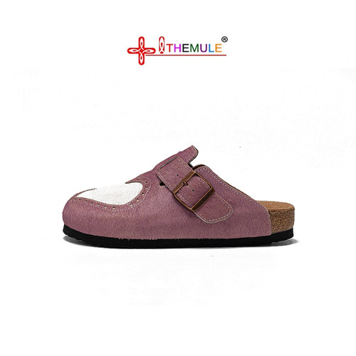 平跟包头勃肯鞋真皮一脚蹬