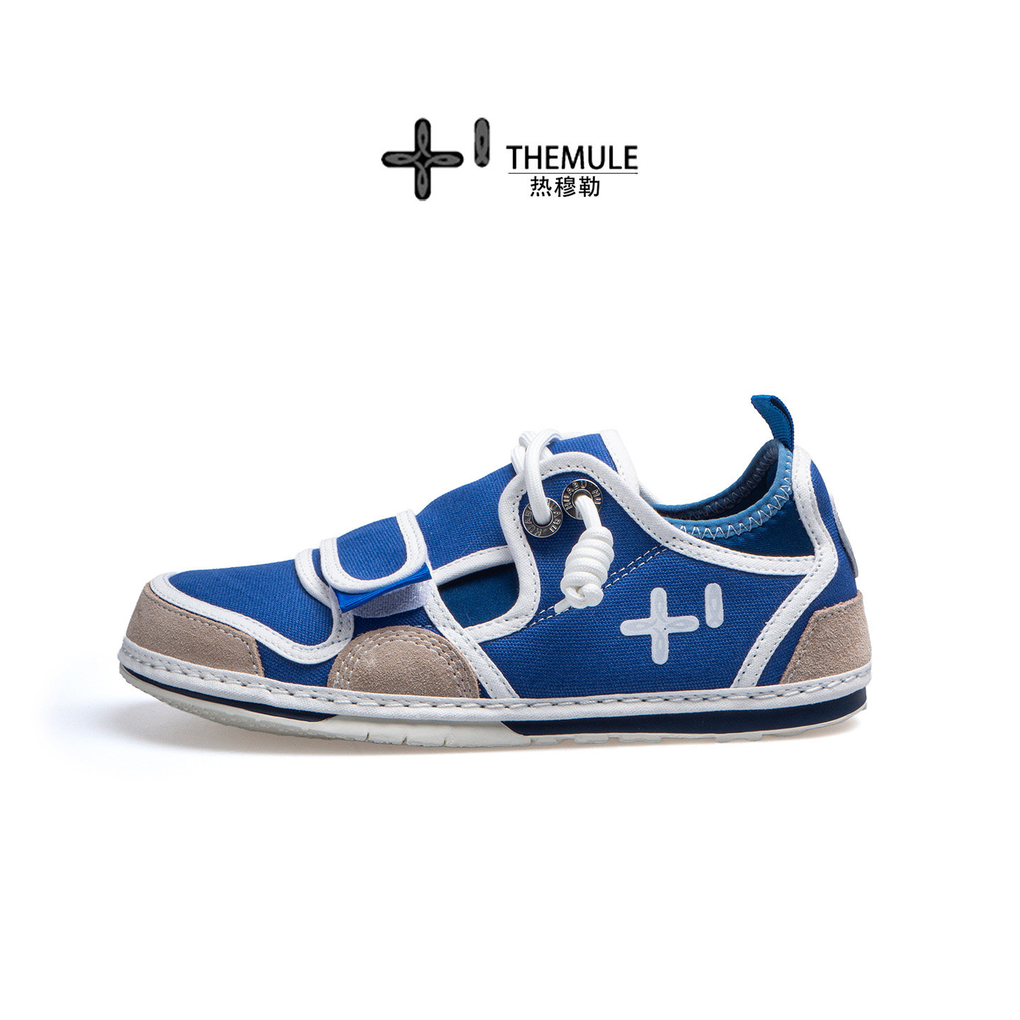 THEMULE丑萌大头鞋女可爱圆头一脚蹬帆布鞋2026新款男鞋宽