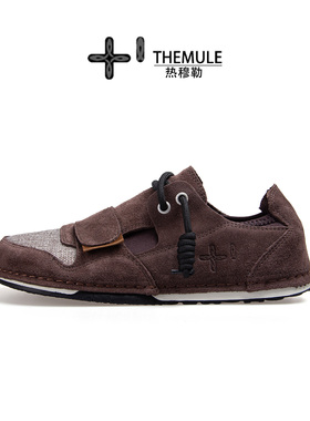THEMULE勃肯丑萌鞋女士懒人一脚蹬休闲鞋赤脚宽楦鞋真皮大头鞋男