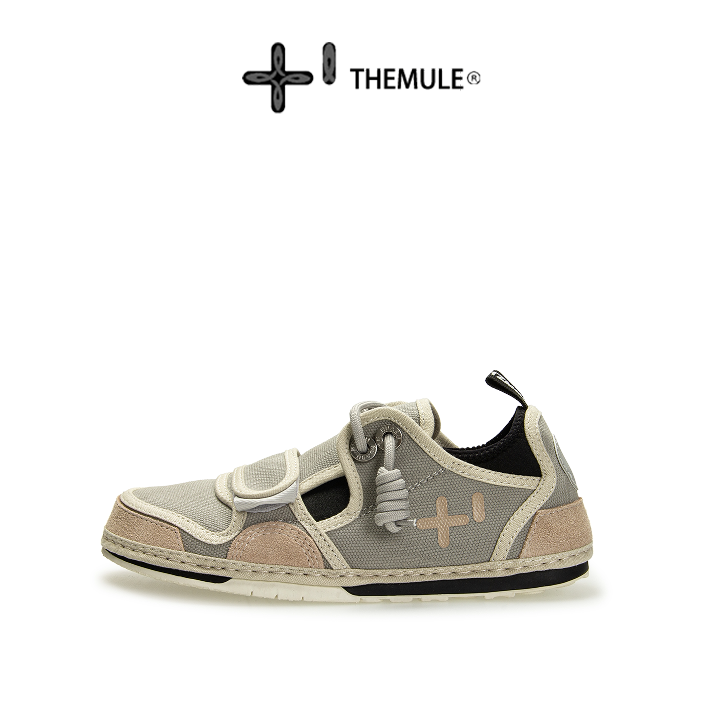 韩系百搭丑萌鞋男小灰鞋一脚蹬帆布鞋小众肥脚宽脚女夏懒人鞋透气