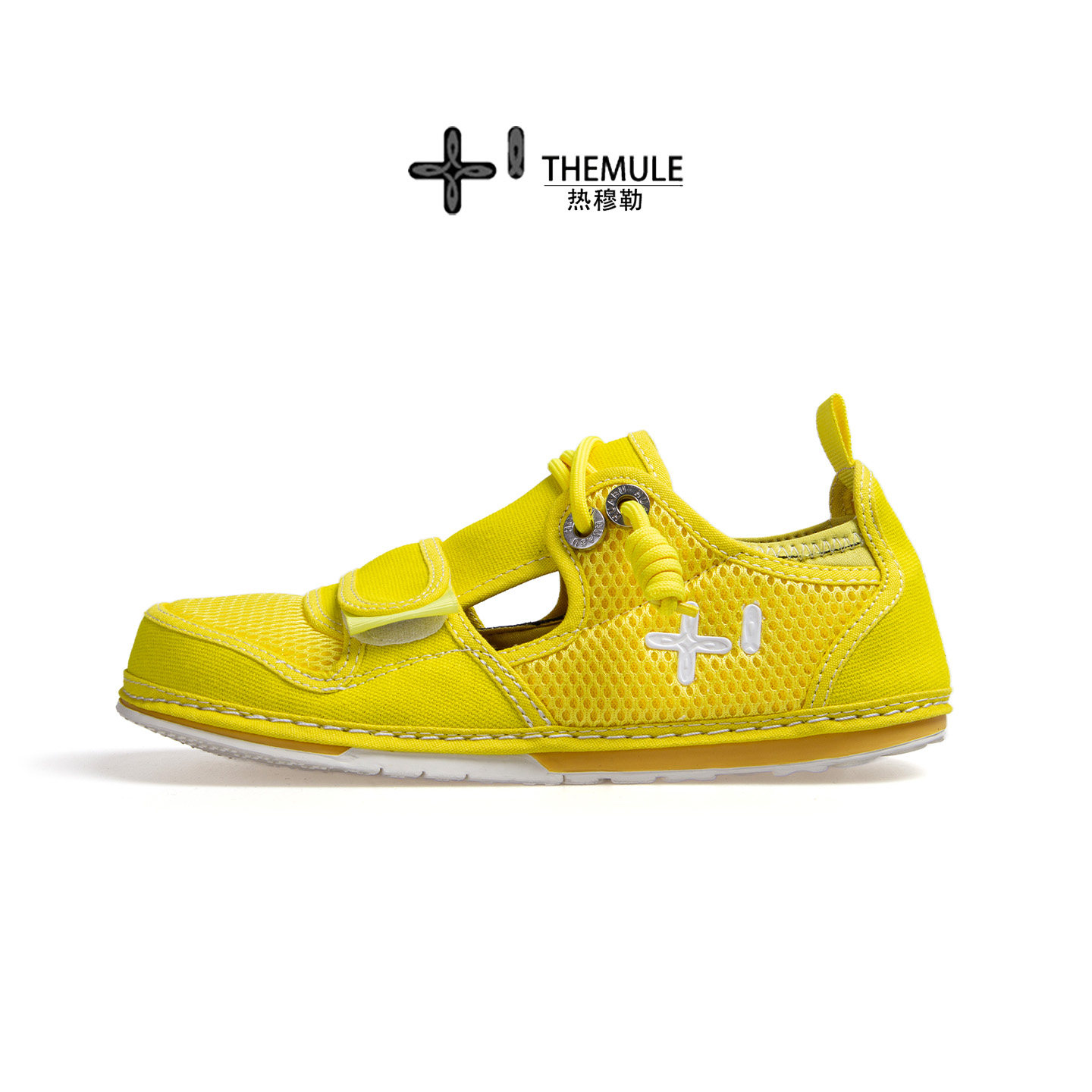 THEMULE韩版丑萌鞋显脚小女休闲帆布鞋大头布鞋透气网面鞋男大