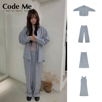 Baserange格纹连衣裙半身裙衬衫