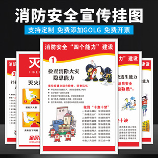 消防安全管理制度牌检查验收三提示车间工厂KTV宾馆四个能力应急预案消防承诺书告知书消防组织架构图标识牌